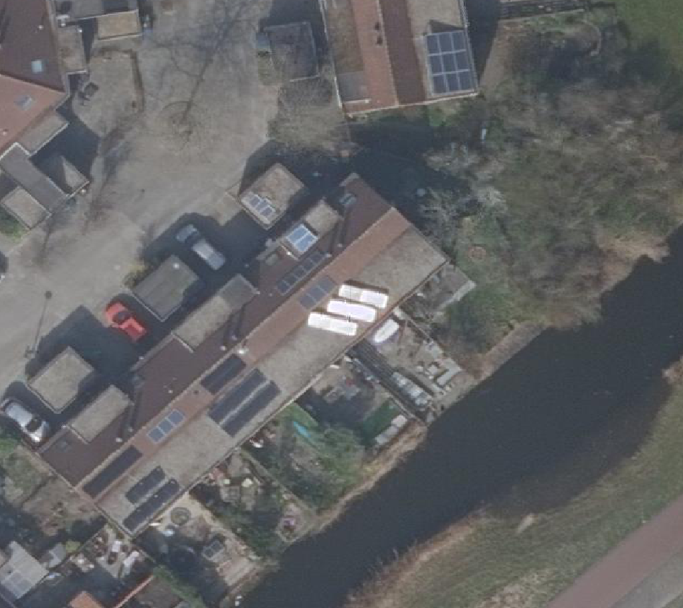 True ortho Luchtfoto op daksegment