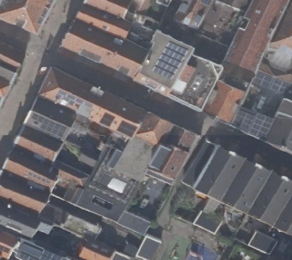 True ortho Luchtfoto op daksegment