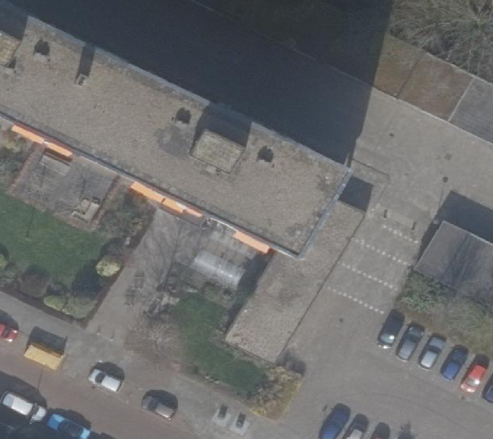 True ortho Luchtfoto op daksegment