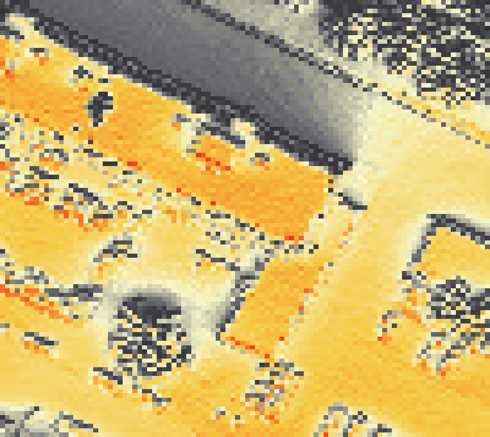 PV-irradiatie op daksegment met intensiteitsverdeling van zonlicht