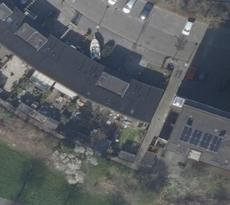 True ortho Luchtfoto op daksegment