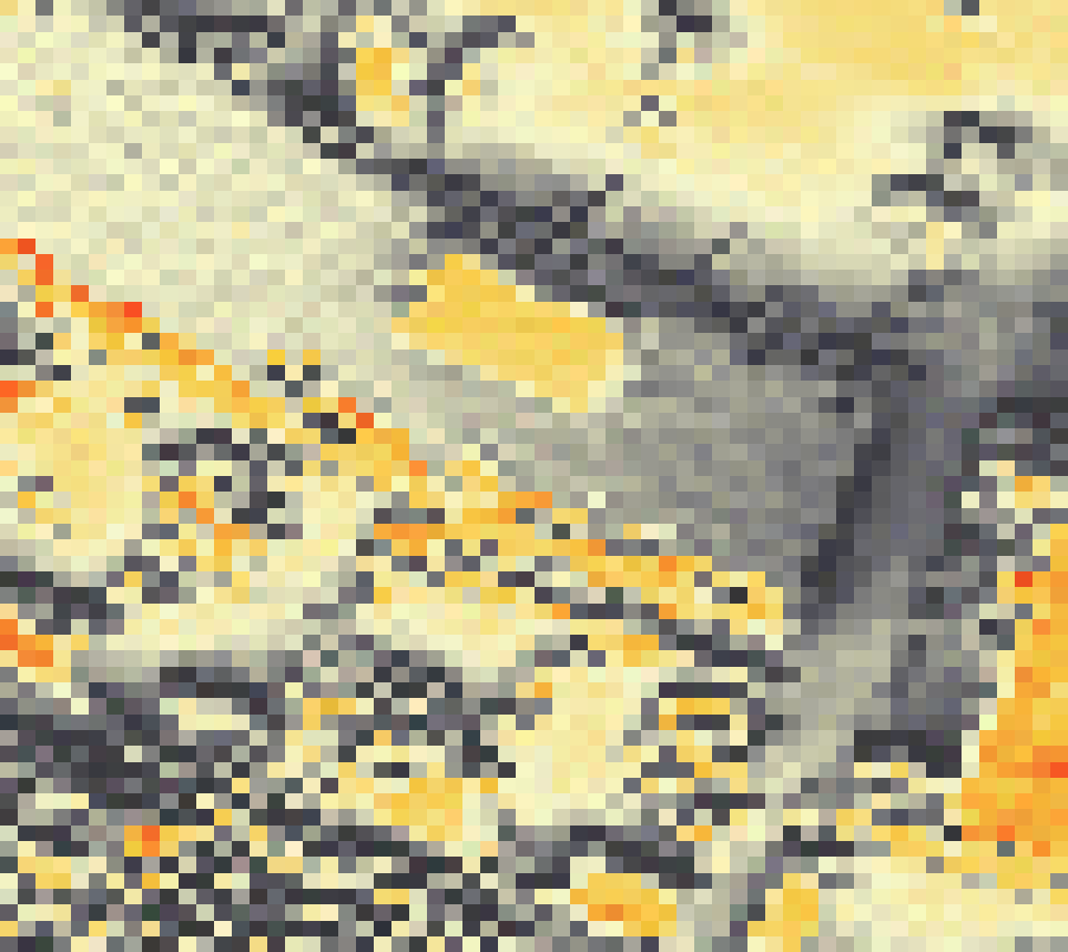 PV-irradiatie op daksegment ingezoomd met intensiteitsverdeling van zonlicht