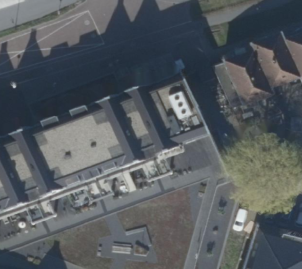 True ortho Luchtfoto op daksegment