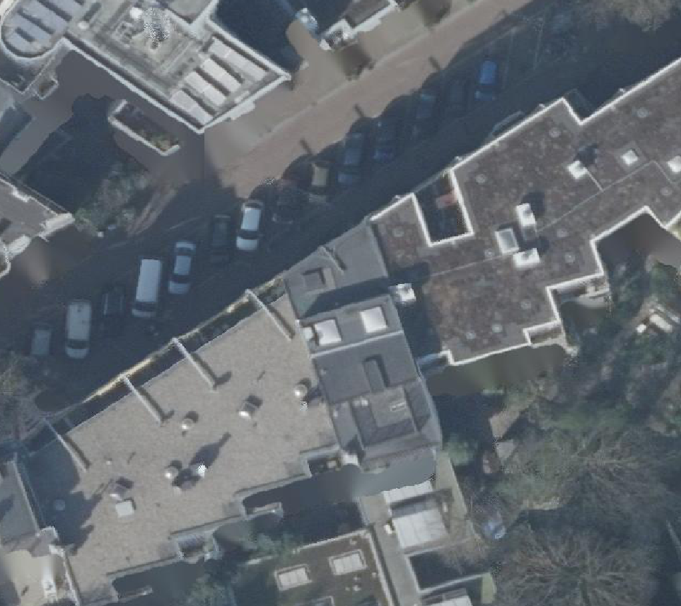 True ortho Luchtfoto op daksegment