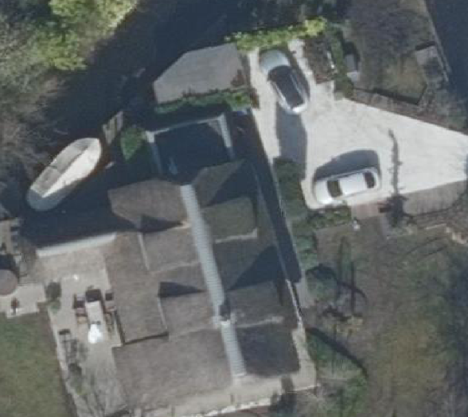 True ortho Luchtfoto op daksegment ingezoomd