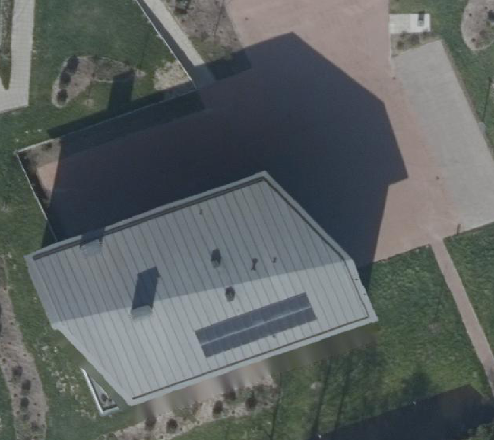 True ortho Luchtfoto op daksegment