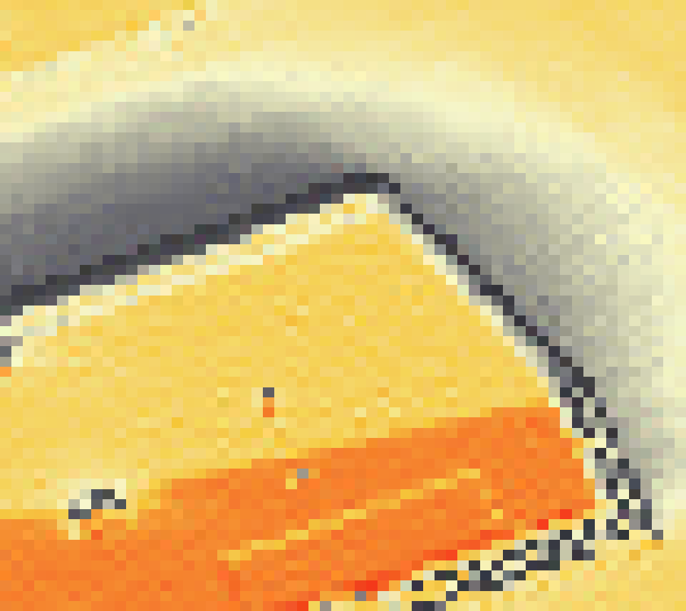 PV-irradiatie op daksegment ingezoomd met intensiteitsverdeling van zonlicht