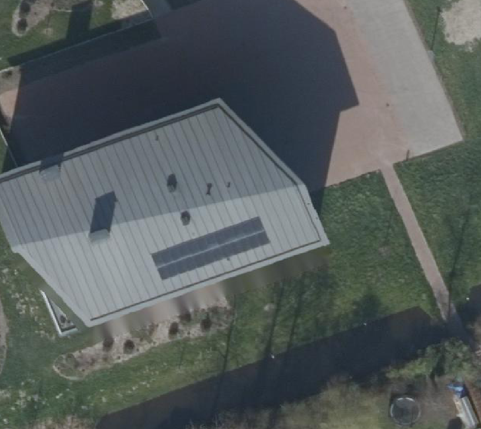 True ortho Luchtfoto op daksegment