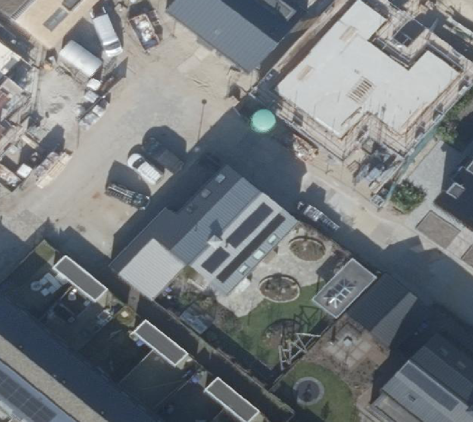 True ortho Luchtfoto op daksegment