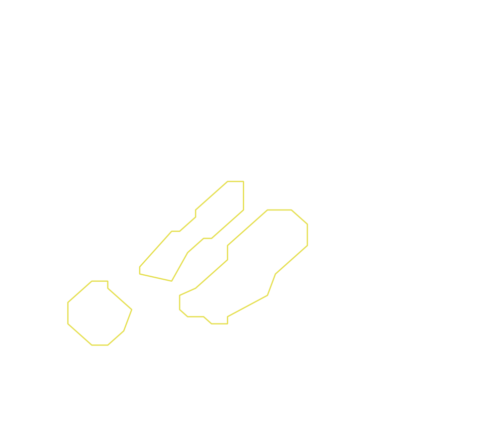 Daksegment ingezoomd met contourlijnen en structuurweergave