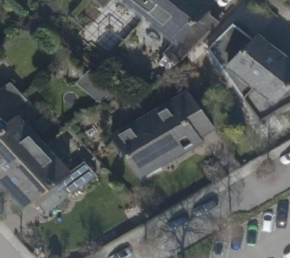 True ortho Luchtfoto op daksegment