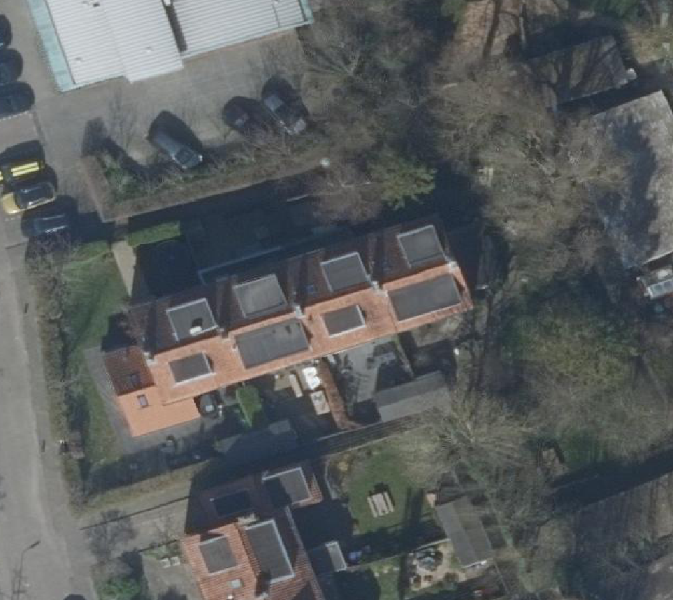 True ortho Luchtfoto op daksegment