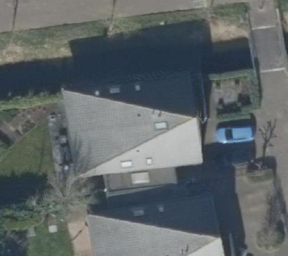 True ortho luchtfoto van Abcoude met zicht op woning