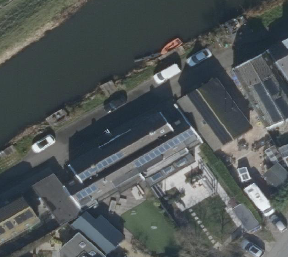 True ortho Luchtfoto op daksegment