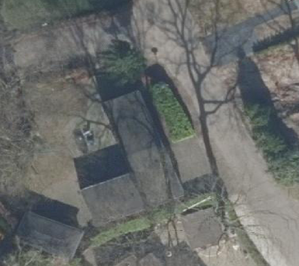 True ortho Luchtfoto op daksegment ingezoomd