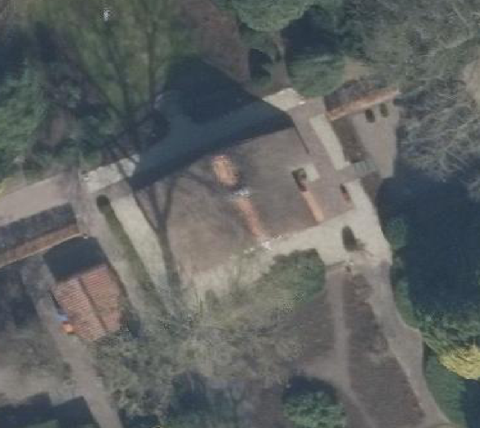 True ortho luchtfoto van Voorthuizen met zicht op woning