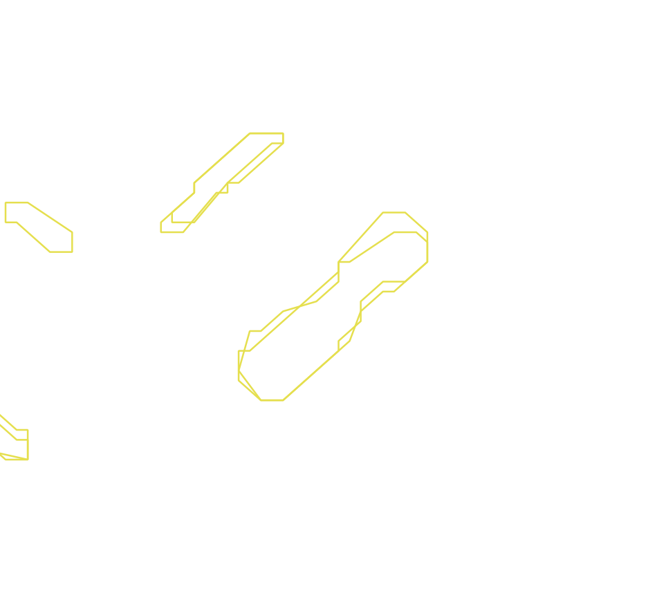Daksegment ingezoomd met contourlijnen en structuurweergave