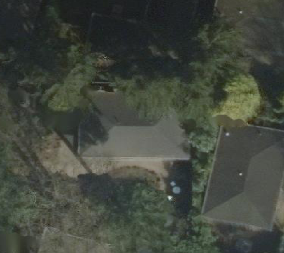 True ortho Luchtfoto op daksegment ingezoomd