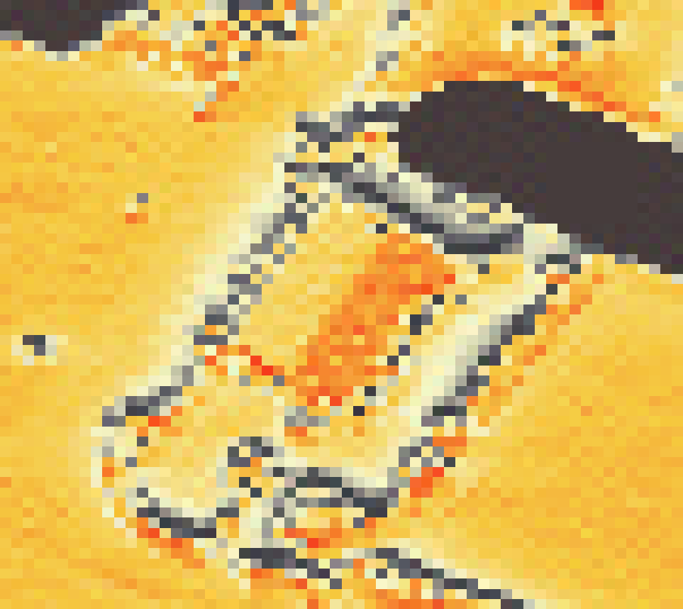 PV-irradiatie op daksegment ingezoomd met intensiteitsverdeling van zonlicht