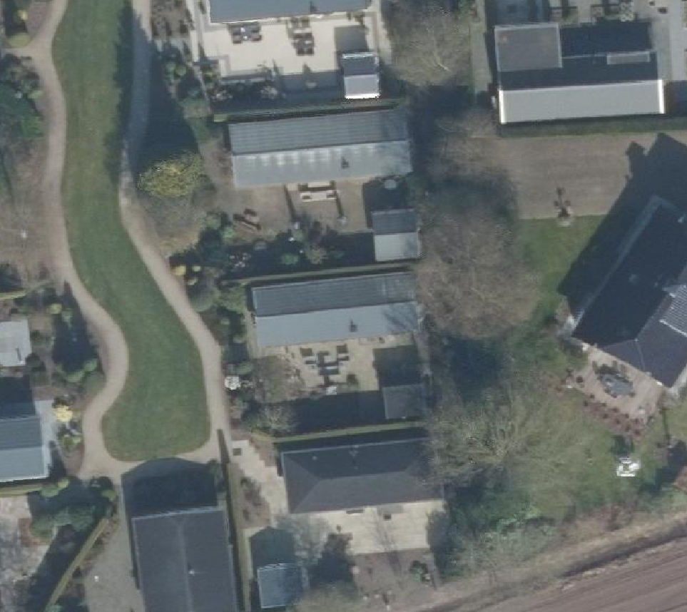 True ortho Luchtfoto op daksegment
