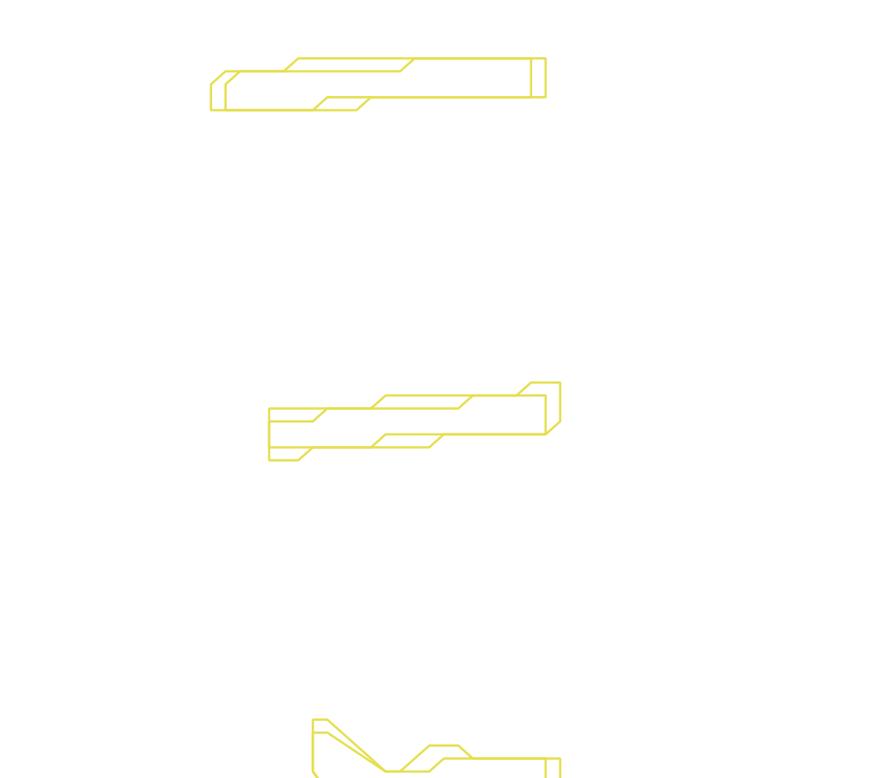 Daksegment ingezoomd met contourlijnen en structuurweergave