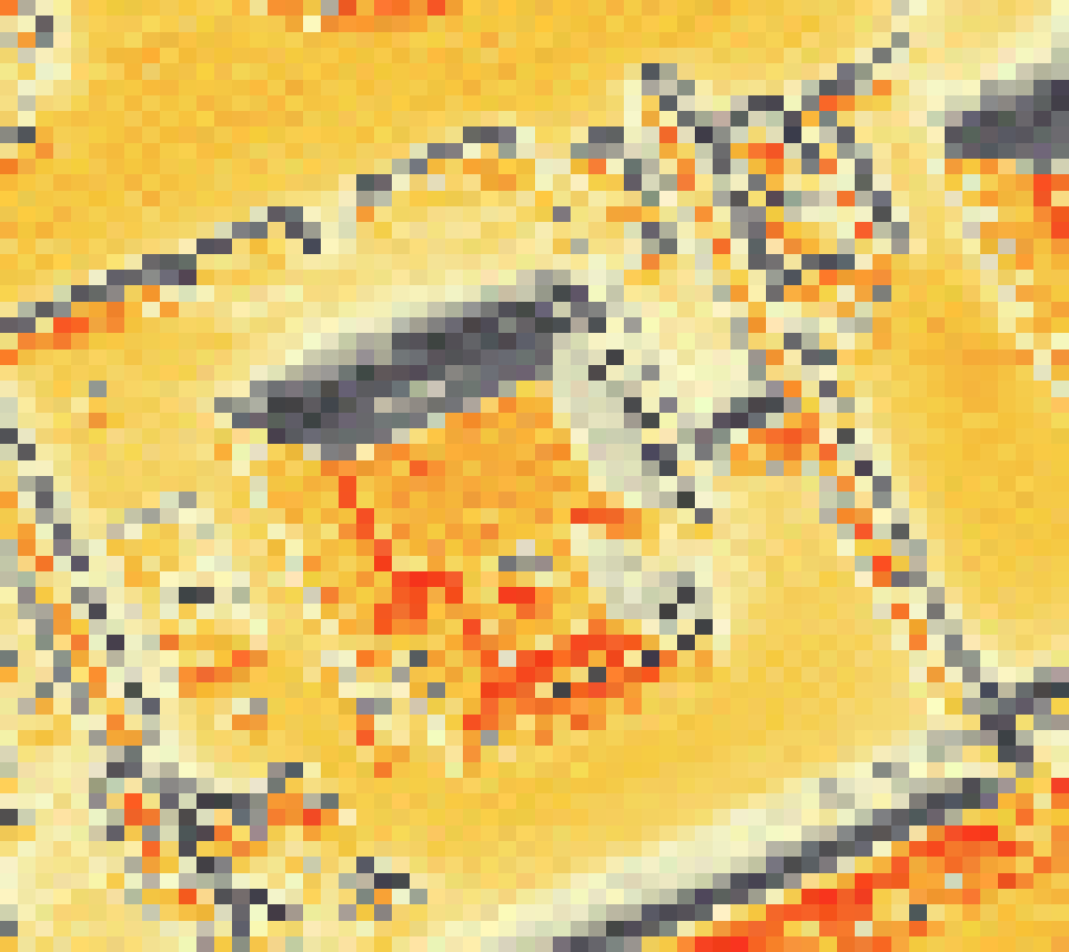 PV-irradiatie op daksegment ingezoomd met intensiteitsverdeling van zonlicht