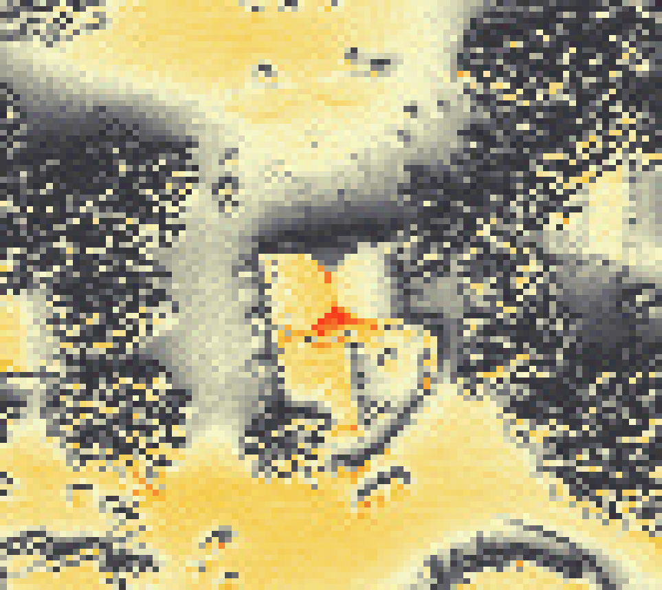PV-irradiatie op daksegment met intensiteitsverdeling van zonlicht