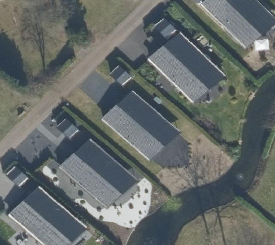 True ortho Luchtfoto op daksegment