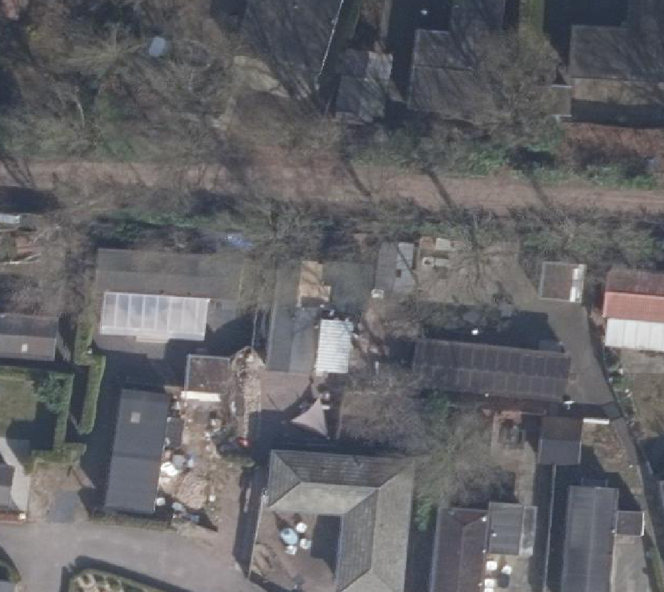 True ortho Luchtfoto op daksegment