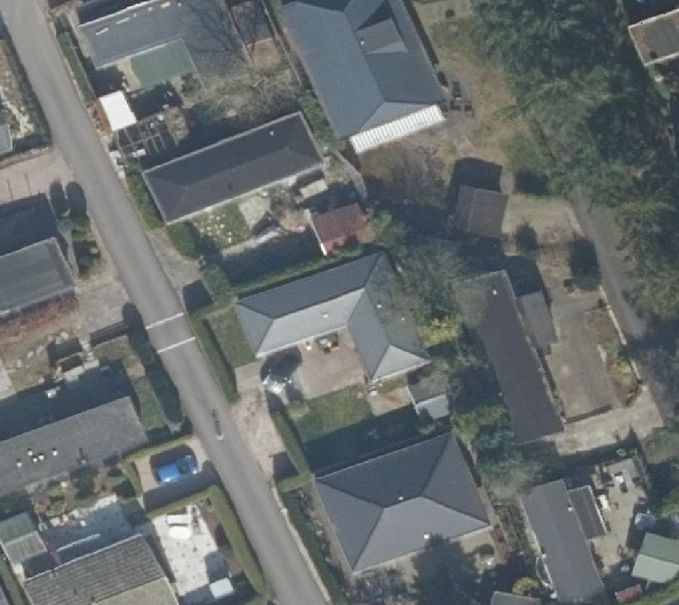 True ortho Luchtfoto op daksegment