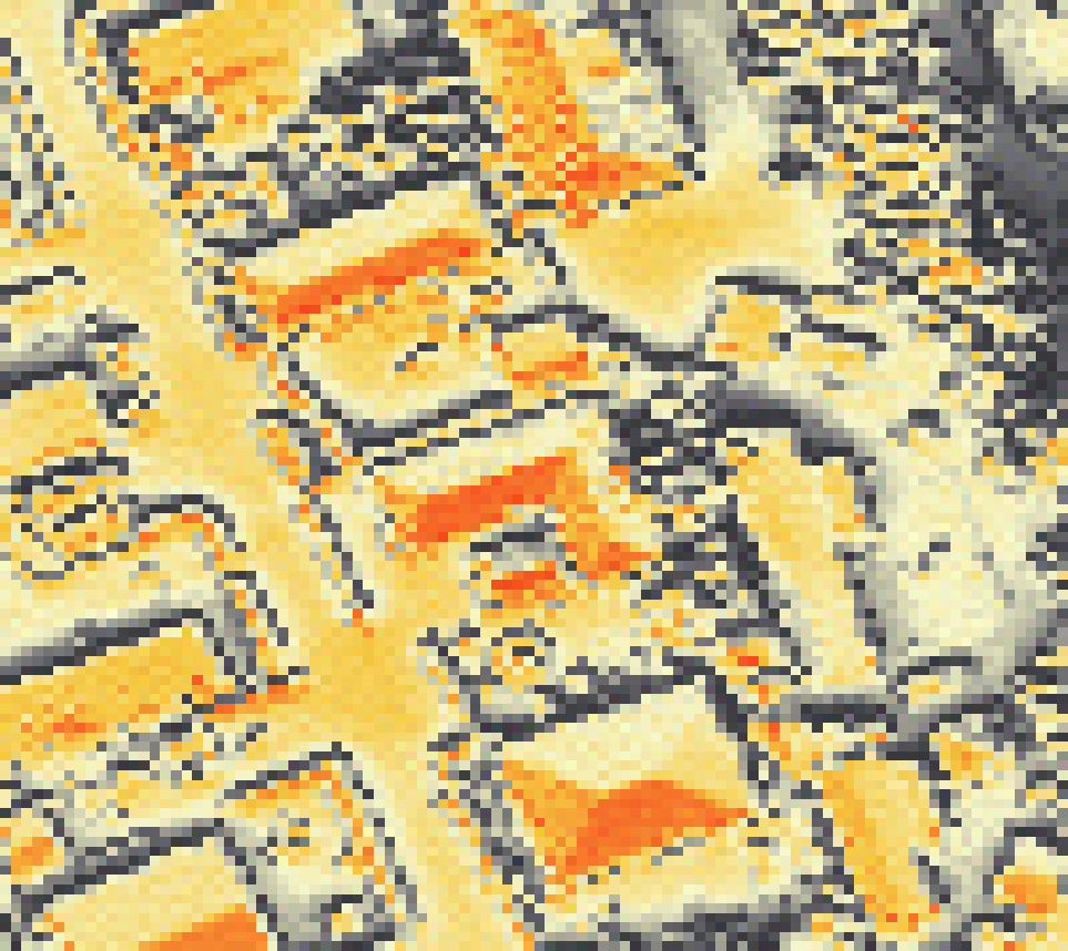 PV-irradiatie op daksegment met intensiteitsverdeling van zonlicht