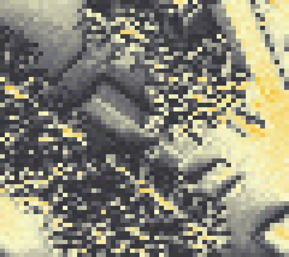 PV-irradiatie op daksegment ingezoomd met intensiteitsverdeling van zonlicht