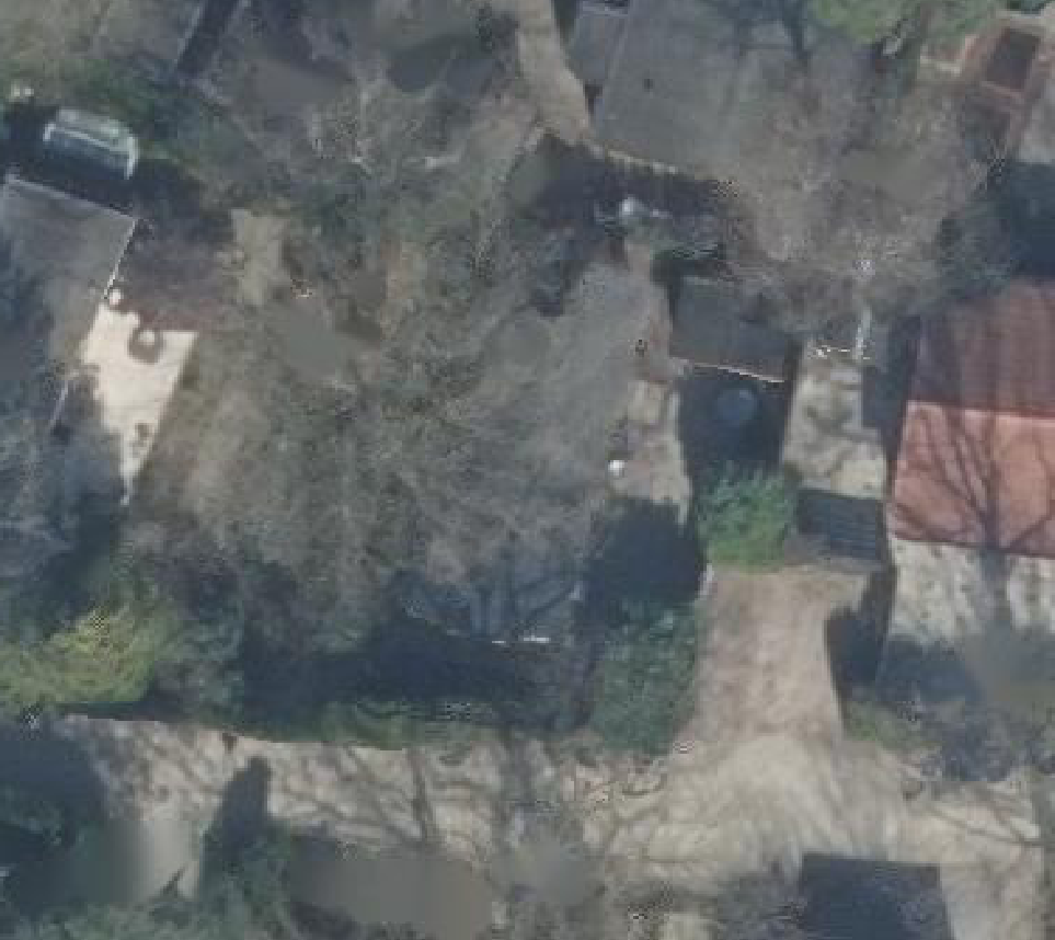 True ortho luchtfoto van Voorthuizen met zicht op woning