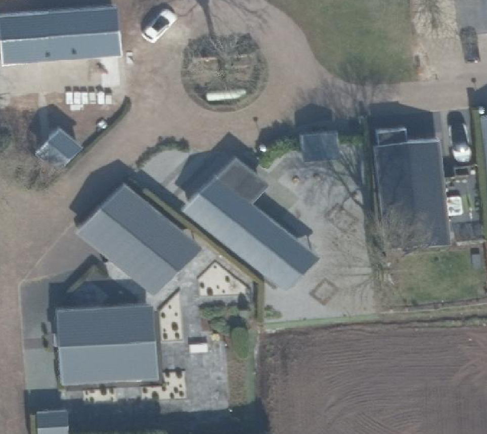 True ortho Luchtfoto op daksegment