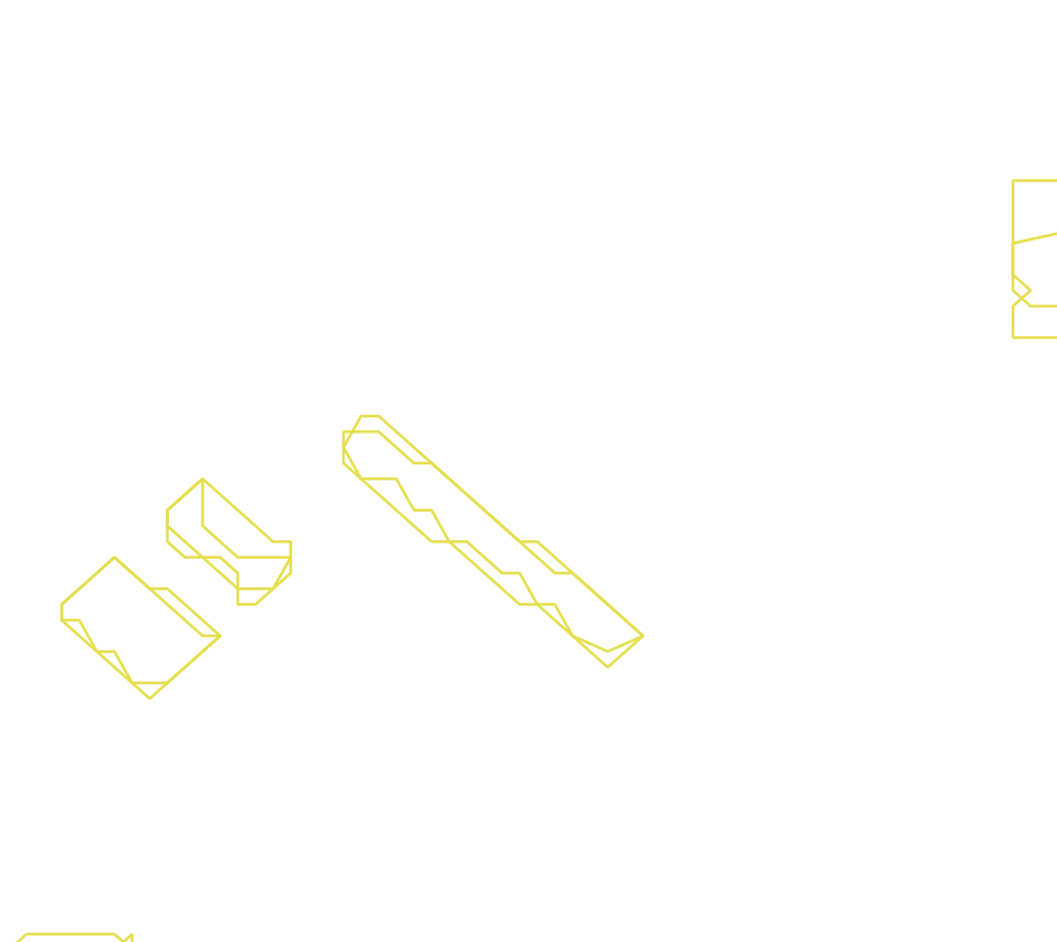 Daksegment ingezoomd met contourlijnen en structuurweergave