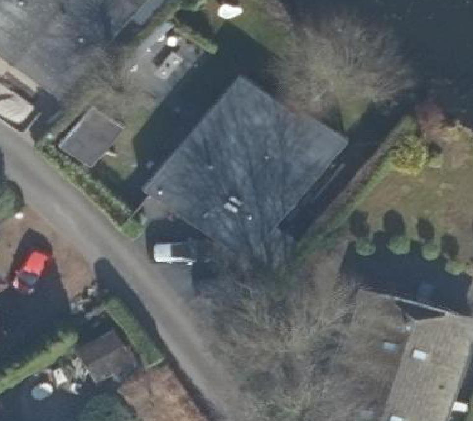 True ortho luchtfoto van Voorthuizen met zicht op woning