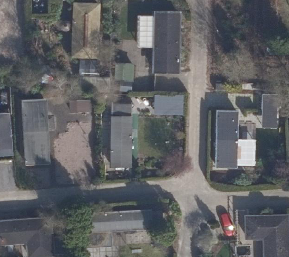 True ortho Luchtfoto op daksegment