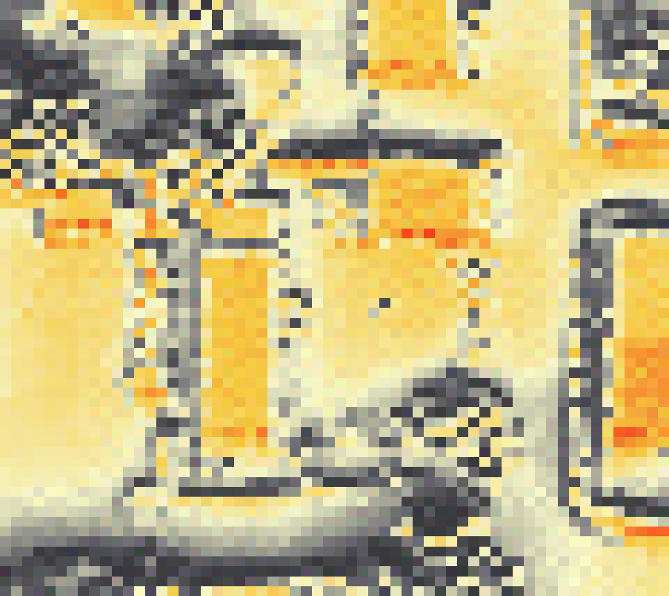 PV-irradiatie op daksegment ingezoomd met intensiteitsverdeling van zonlicht