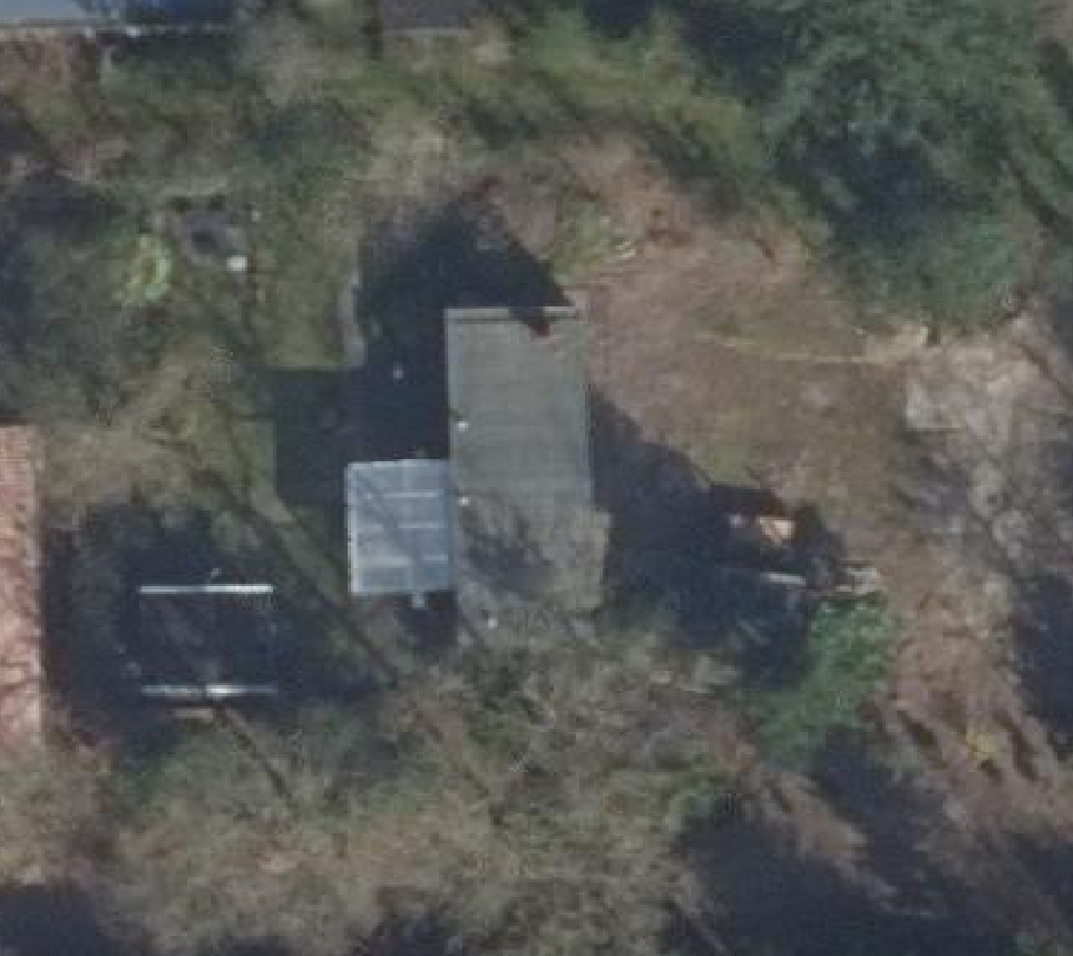 True ortho Luchtfoto op daksegment ingezoomd