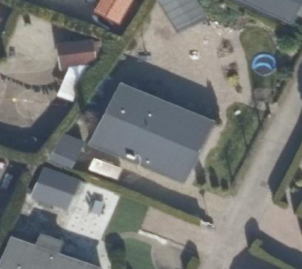 True ortho luchtfoto van Voorthuizen met zicht op woning