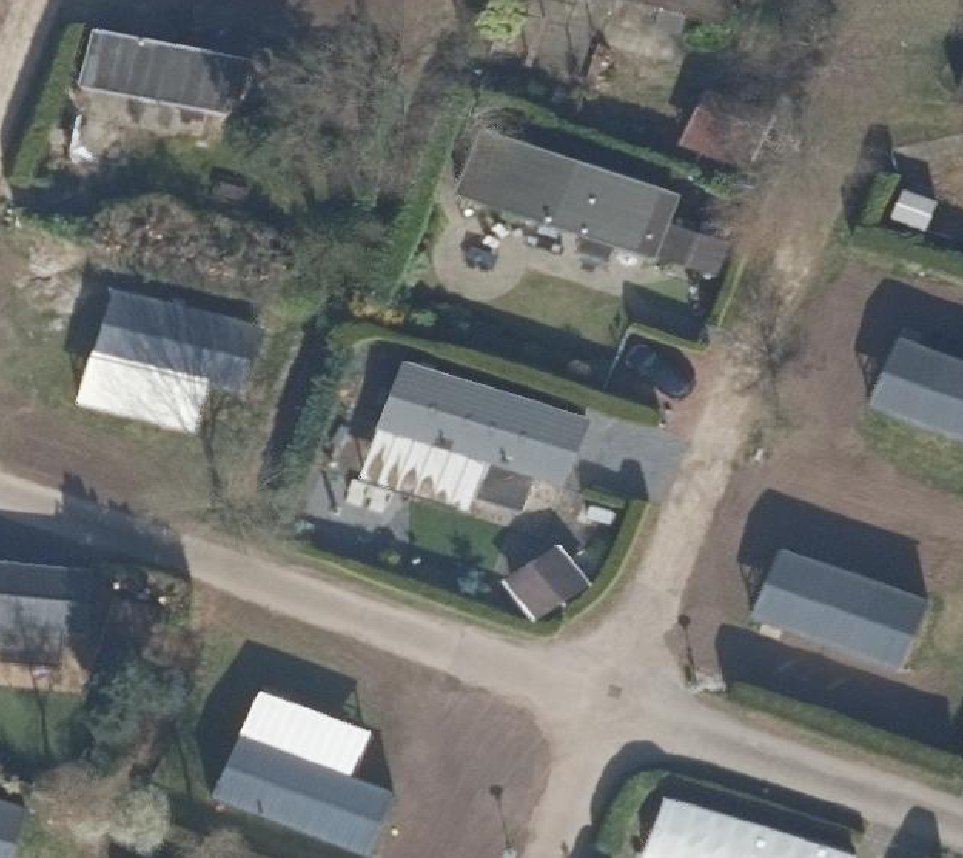 True ortho Luchtfoto op daksegment