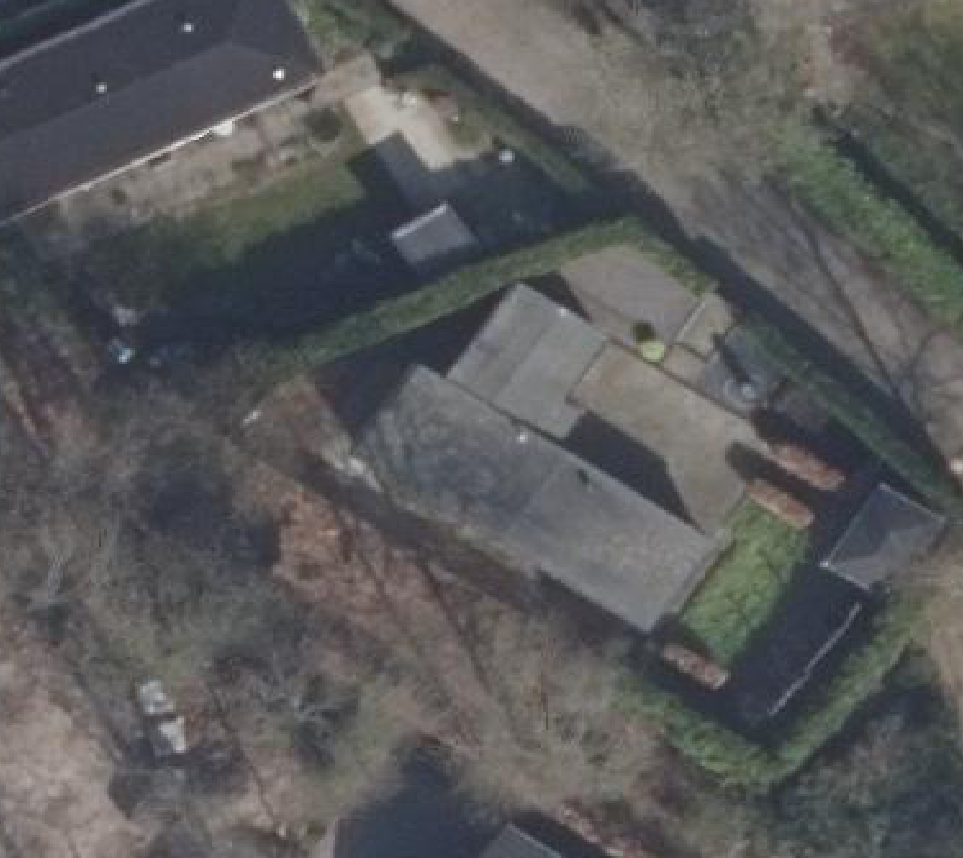 True ortho Luchtfoto op daksegment ingezoomd