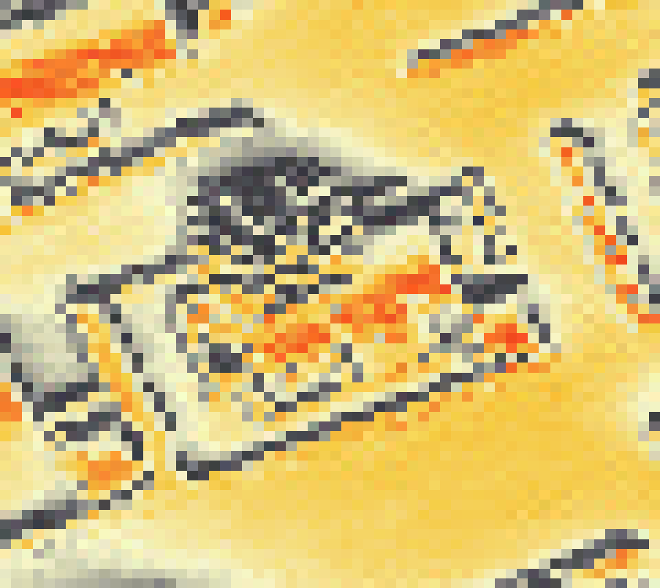 PV-irradiatie op daksegment ingezoomd met intensiteitsverdeling van zonlicht