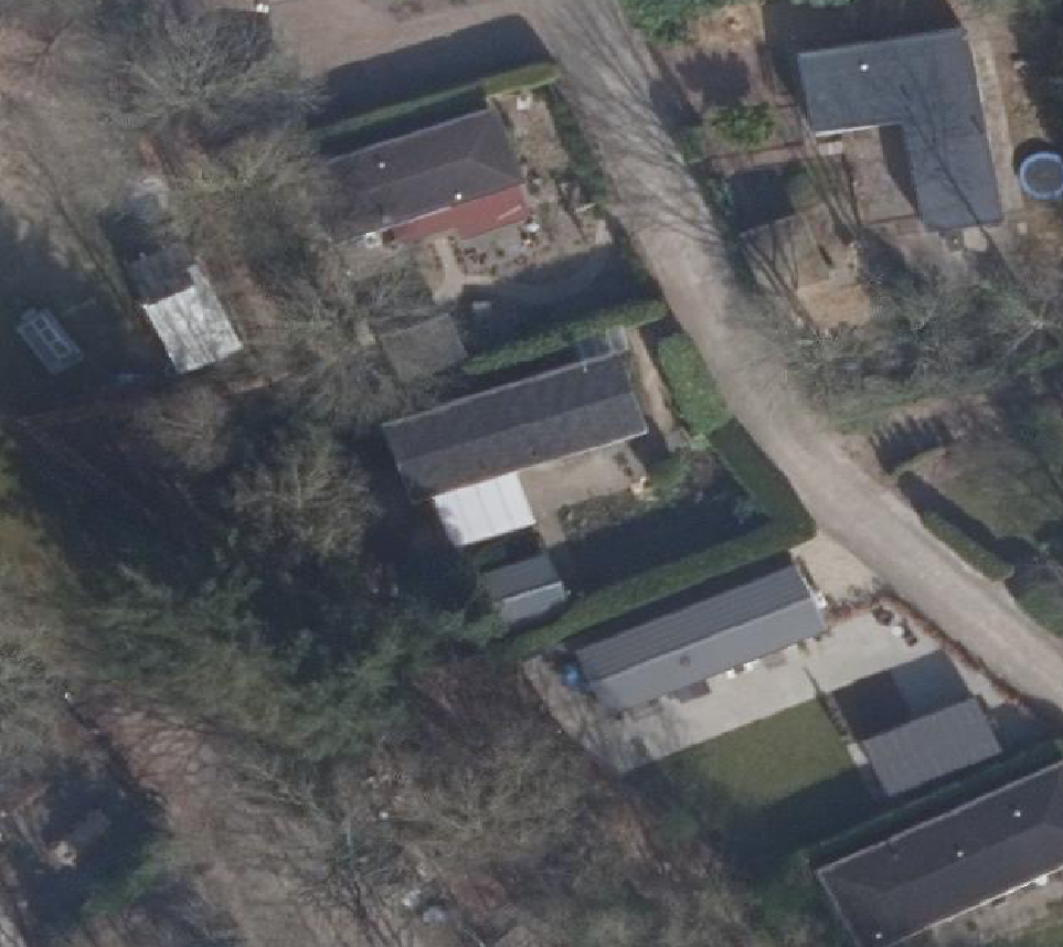True ortho Luchtfoto op daksegment