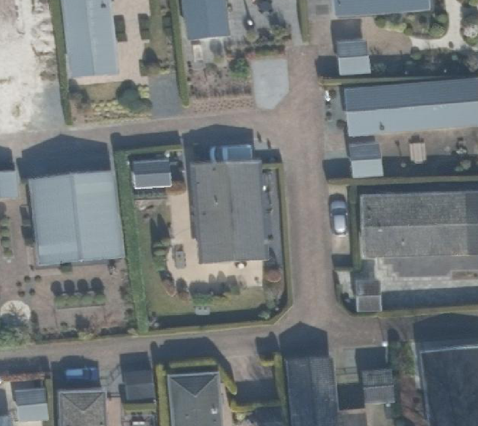 True ortho Luchtfoto op daksegment