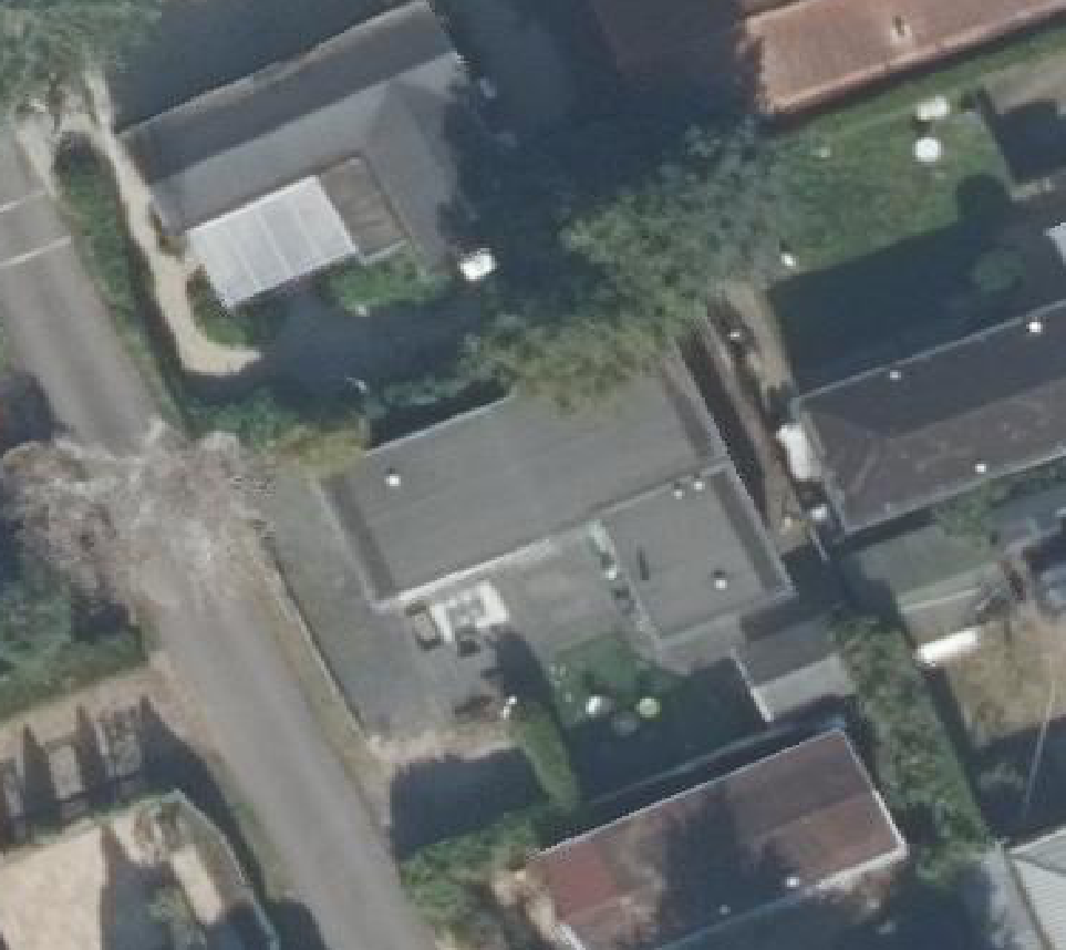 True ortho luchtfoto van Voorthuizen met zicht op woning