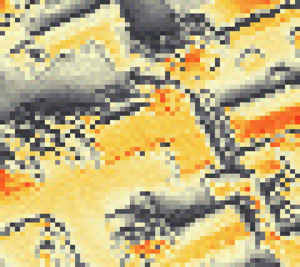 PV-irradiatie op daksegment ingezoomd met intensiteitsverdeling van zonlicht