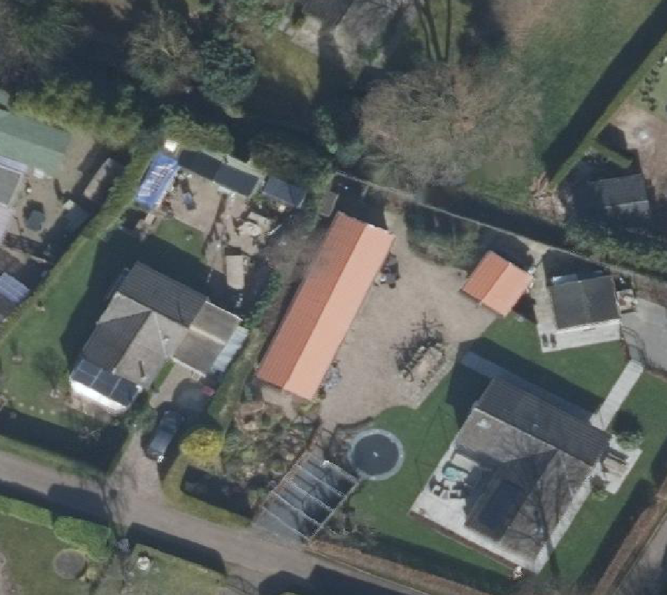 True ortho Luchtfoto op daksegment