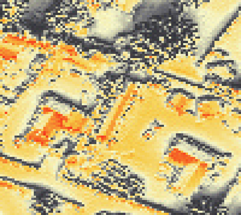 PV-irradiatie op daksegment met intensiteitsverdeling van zonlicht