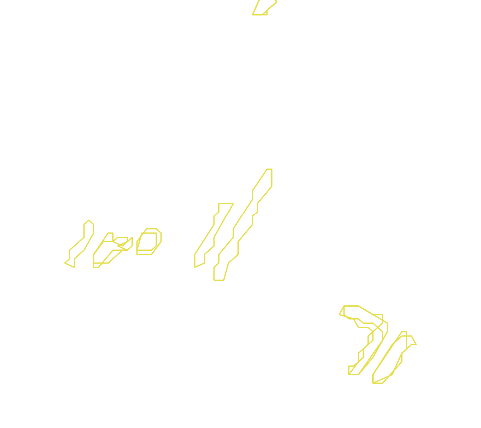 Daksegment met contourlijnen en structuurweergave